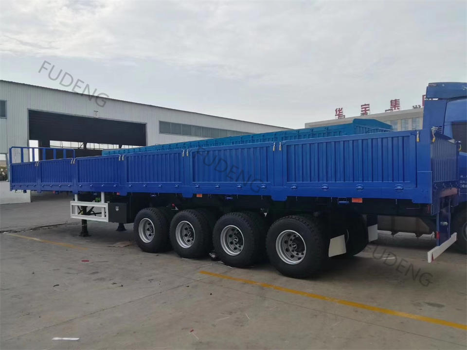 4axle bulk cargo drop side trailer (4)