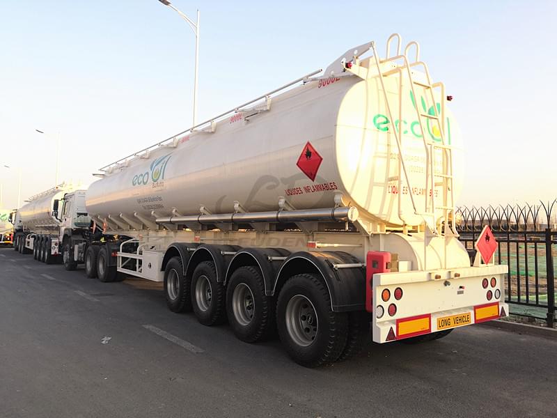 4 axles 45000 liters fuel tanker trailer with Howo