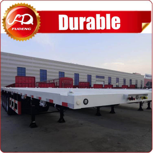 CHINA Tri-Axles Flatbed Semi Trailer Container Transport trailer