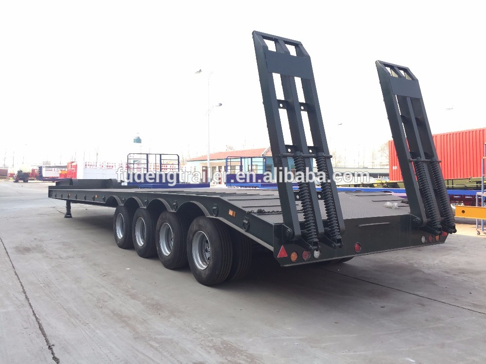 60 tons hydraulic ladder low loader semi trailer