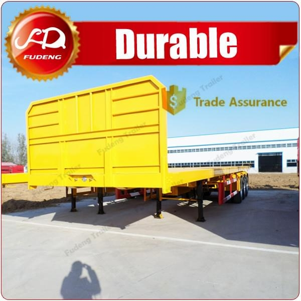 3 Axles 40ft Flatbed Semi Trailer With Front Board Buy flatbed