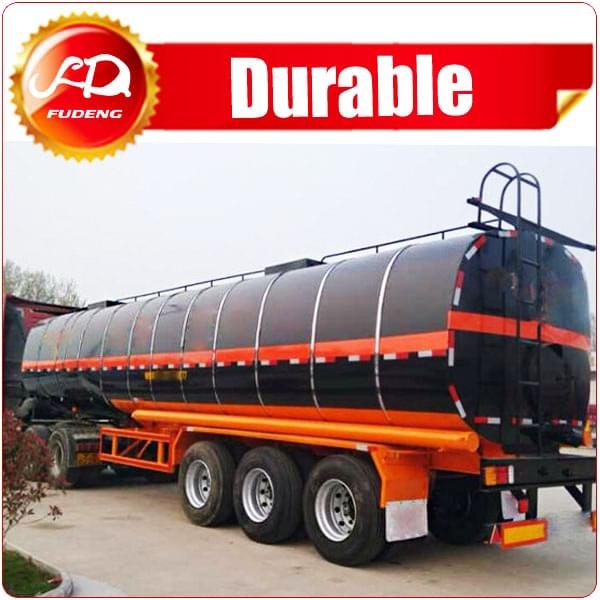 45000 Liters Heating Bitumen Asphalt Tank Trailer With Insulating Layer