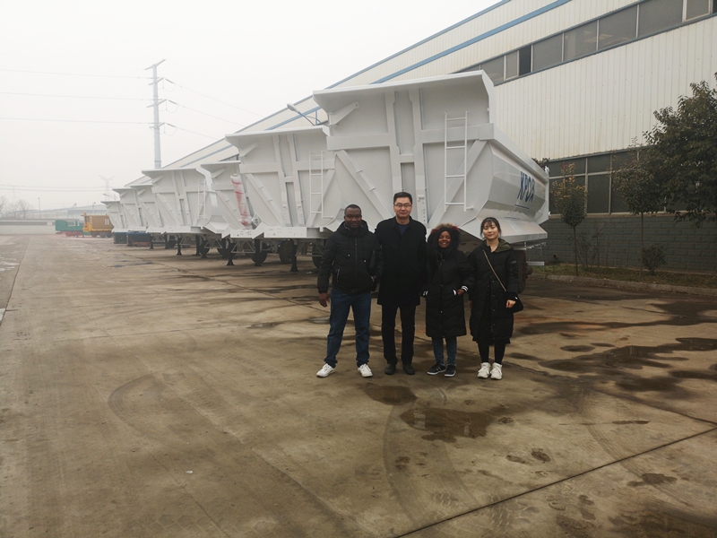 New 10 units dump tipper trailer order finished produce