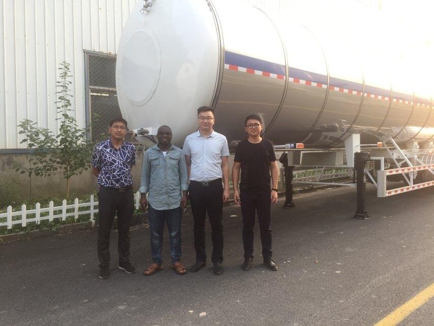 A Guinea visit us for 38000L fuel tanker trailer this week