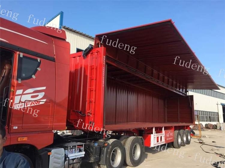 3 axles open wing van semi trailer