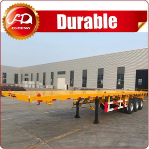 3axles Container Carrier Flat Bed Trailer