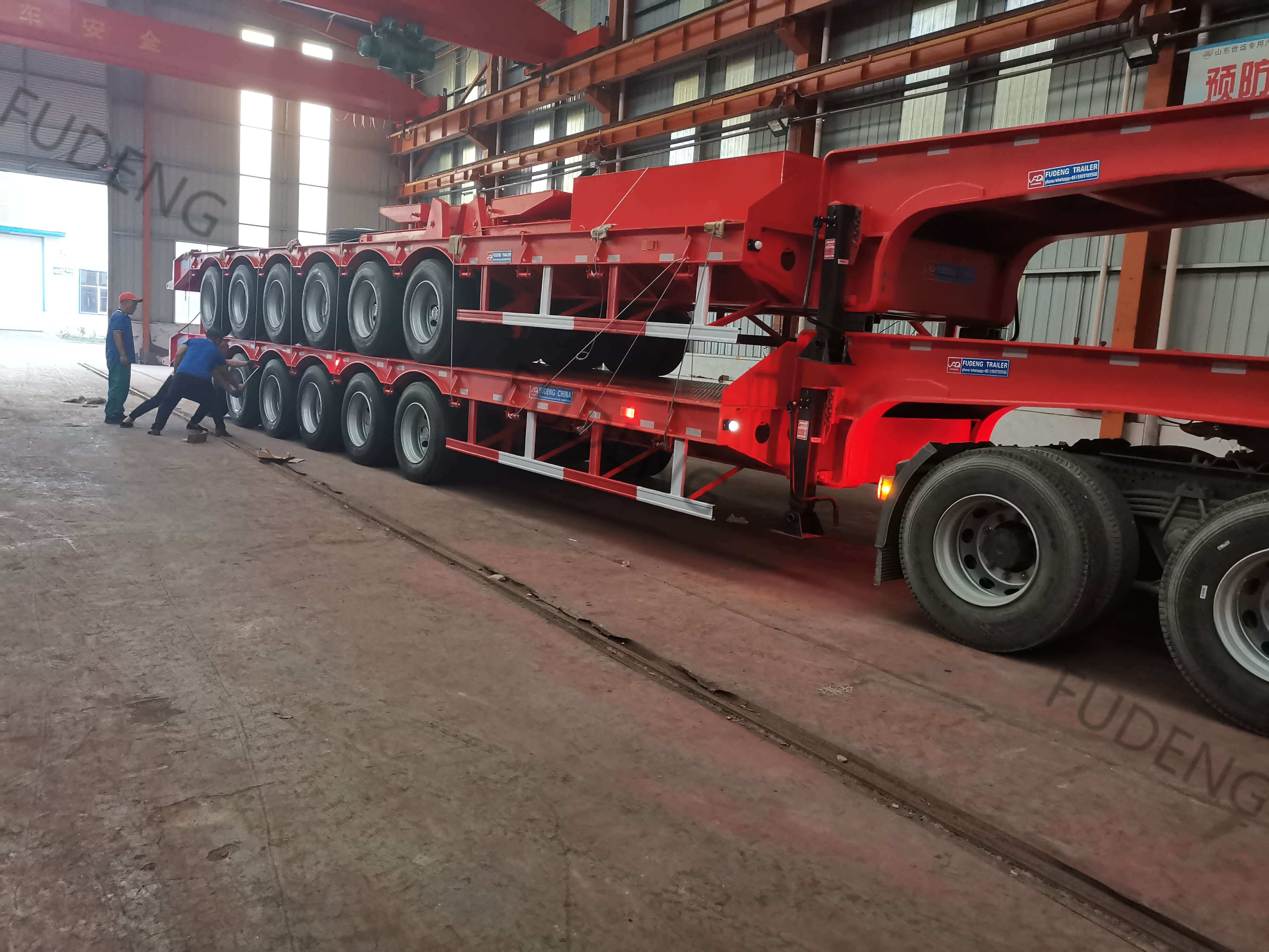 shipping method of the low bed semi trailer(1)