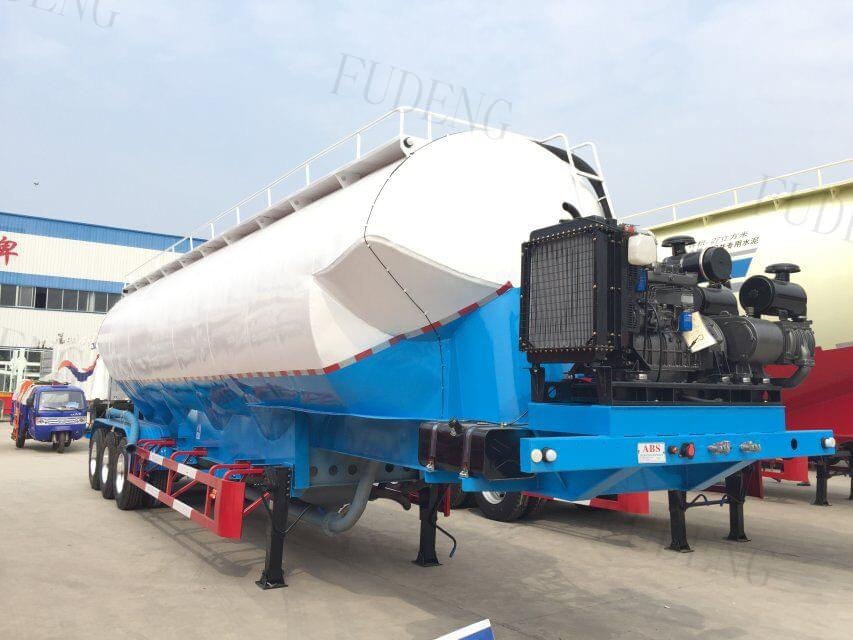 Stainless Steel 50 Cubic Meters Wheat Flour Silo Trailer