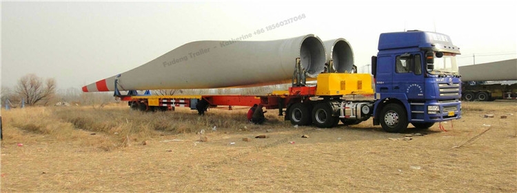 18m To 27m Windmill Blade Transport Tensile Flatbed Trailer