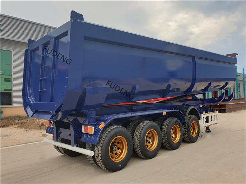 What are the design specifications for rear tipping dump trucks?