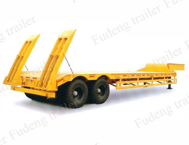 60 tons hydraulic ladder low loader semi trailer