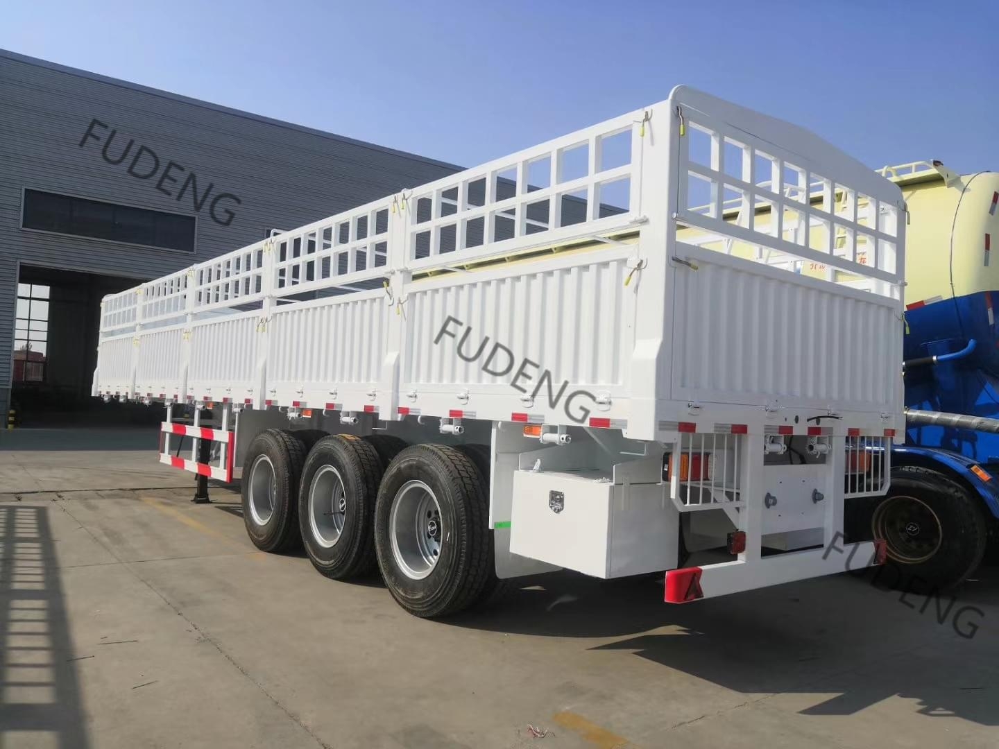 3 Axles 60 Tons Fence Cargo Trailer For Transport Bulk Cargo
