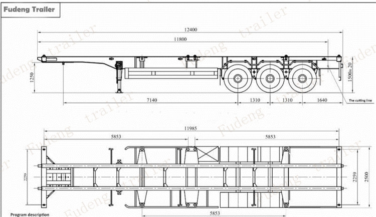 China Manufacture 40ft Container Chassis Trailer