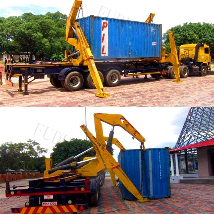 How to operation container side loader semi traile