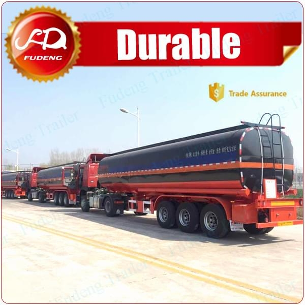 45000 Liters Heating Bitumen Asphalt Tank Trailer With Insulating Layer