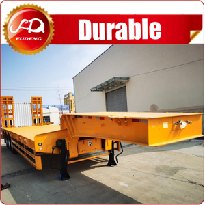 Low Price Tri-axles 70T Load Lowbed Semi Trailer