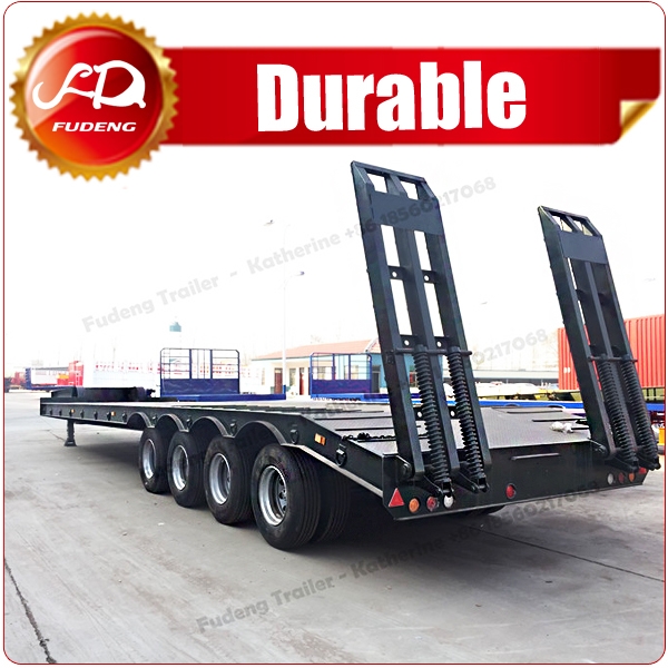 80 ton 4 axle gooseneck low bed semi trailer for our customer