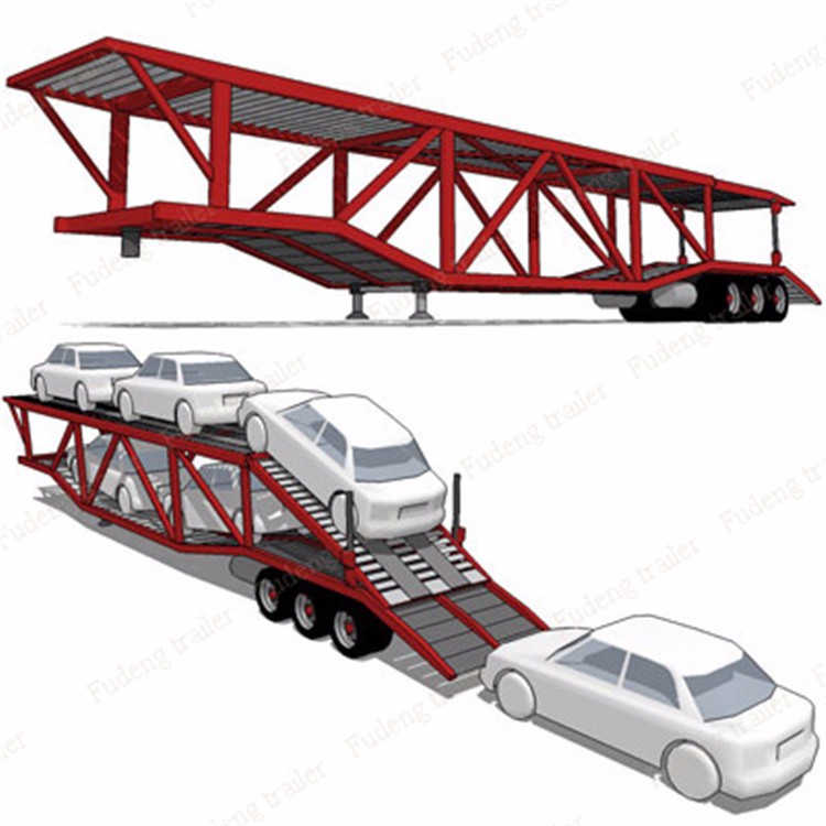 Steel 12 sets car carrier transport semi truck trailer for sale