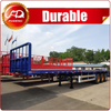 3 Axles Flat Bed Trailer With Front Baffle