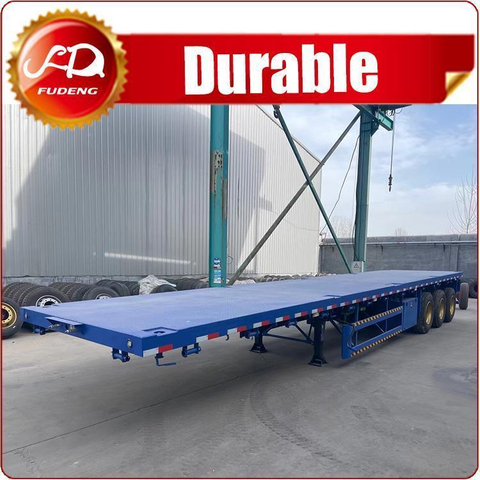 60tons flatbed trailer for container transportation