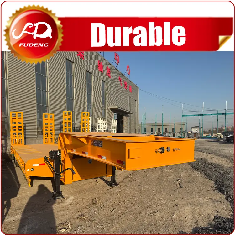 Yellow 3 Axle Low Boy Semi Trailer