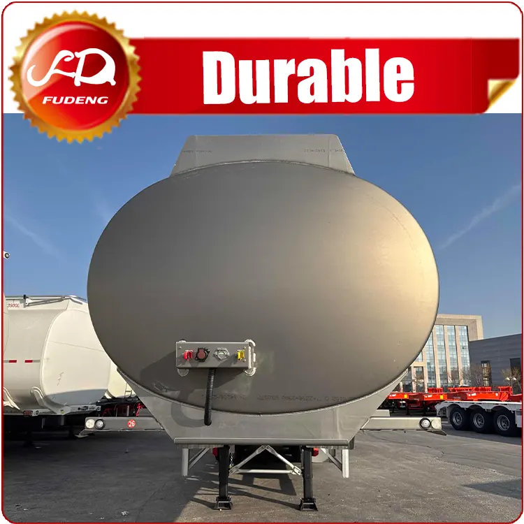 3 Axle Unpainted Aluminum Tank Trailer | Raw Finish Fuel Tank Semi Trailer Manufacturer