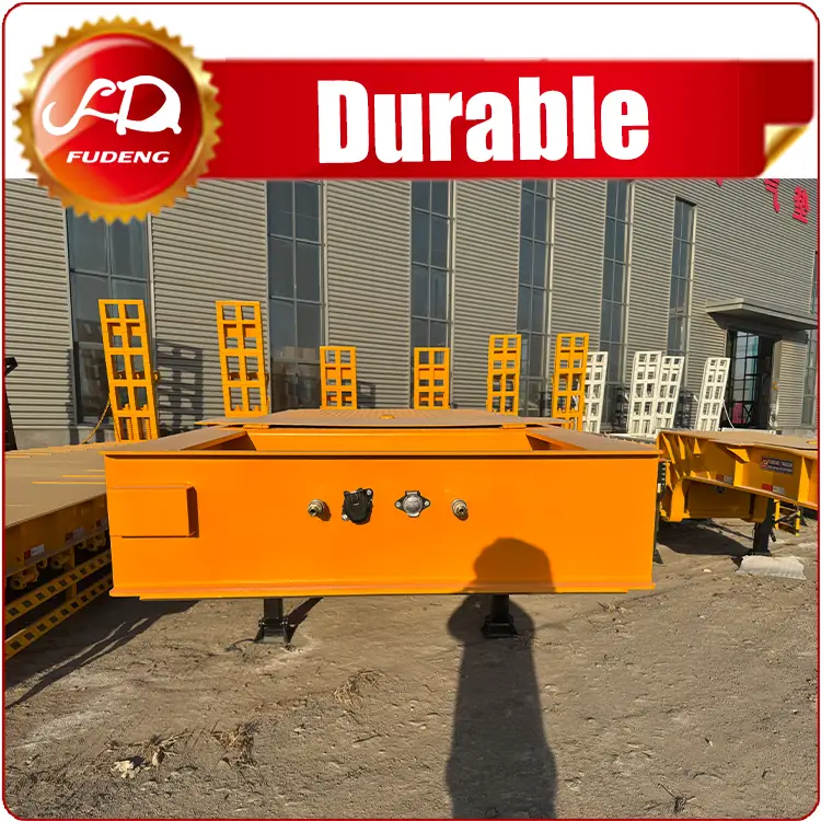 Yellow 3 Axle Low Boy Semi Trailer
