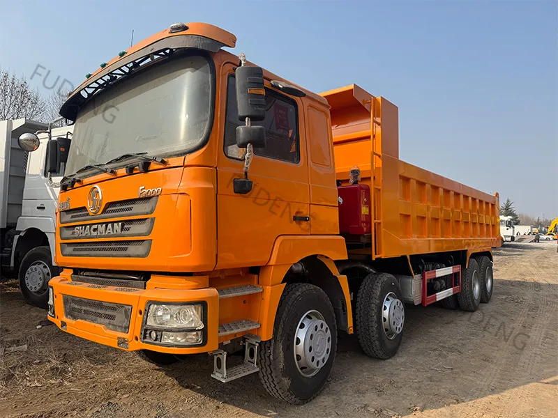 Shacman Delong F3000 8&times;4 Orange Dump Truck _2