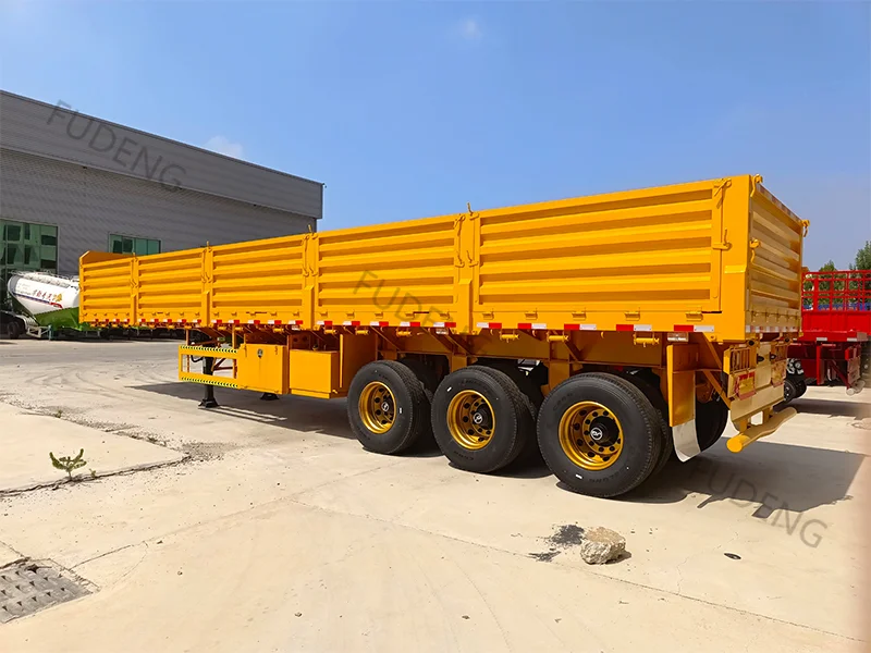 3 Axles Yellow Sidewall Semi Trailer_4