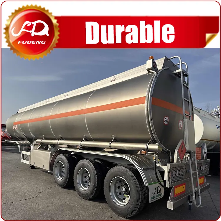 3 Axle Unpainted Aluminum Tank Trailer | Raw Finish Fuel Tank Semi Trailer Manufacturer