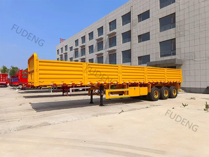 3 Axles Yellow Sidewall Semi Trailer_2