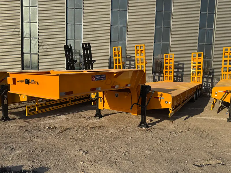Yellow 3-Axle Low Boy Semi Trailer_2
