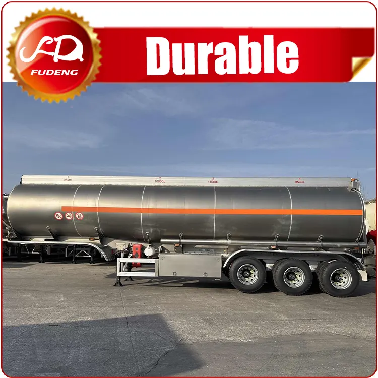 3 Axle Unpainted Aluminum Tank Trailer | Raw Finish Fuel Tank Semi Trailer Manufacturer