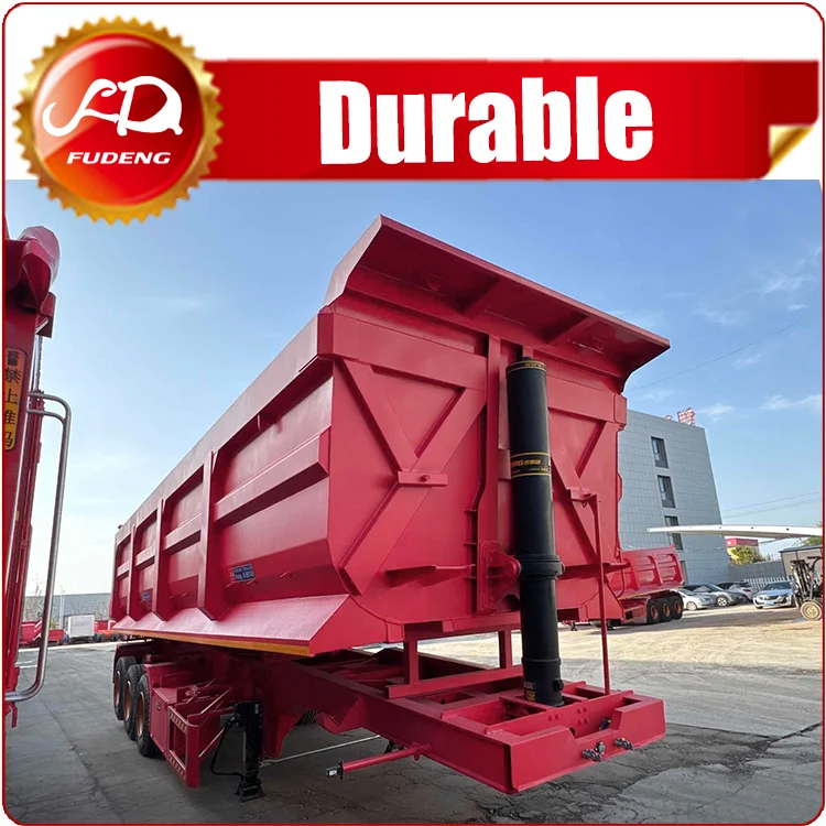 Industrial Grade 3 Axle Rear Tipping Dump Semi Trailer
